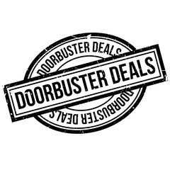 Doorbuster Deals rubber stamp. Grunge design with dust scratches. Effects can be easily removed for a clean, crisp look. Color is easily changed.