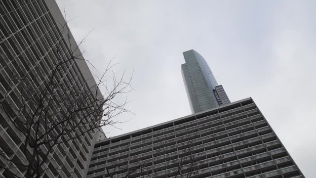 urban city downtown building street