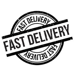 Fast delivery stamp. Grunge design with dust scratches. Effects can be easily removed for a clean, crisp look. Color is easily changed.