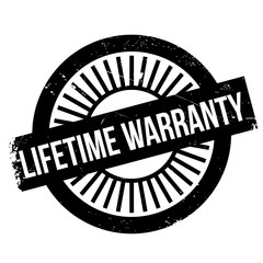 Lifetime warranty stamp. Grunge design with dust scratches. Effects can be easily removed for a clean, crisp look. Color is easily changed.
