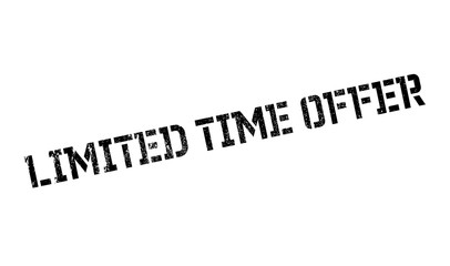 Limited time offer stamp. Grunge design with dust scratches. Effects can be easily removed for a clean, crisp look. Color is easily changed.