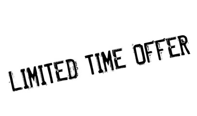 Limited time offer stamp. Grunge design with dust scratches. Effects can be easily removed for a clean, crisp look. Color is easily changed.