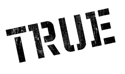 Naklejka premium True stamp. Grunge design with dust scratches. Effects can be easily removed for a clean, crisp look. Color is easily changed.