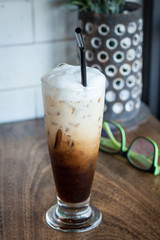 Iced Coffee (latte) In Tall glass