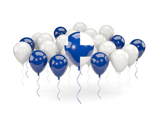 Flag of finland with balloons