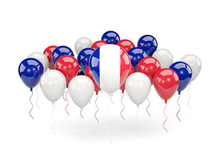 Flag of france with balloons