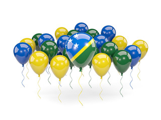 Flag of solomon islands with balloons