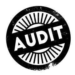 Audit stamp. Grunge design with dust scratches. Effects can be easily removed for a clean, crisp look. Color is easily changed.