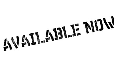 Available now stamp. Grunge design with dust scratches. Effects can be easily removed for a clean, crisp look. Color is easily changed.