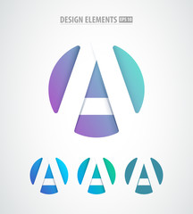 Letter a vector logo design icon. Corporate identity sign. App icon design.