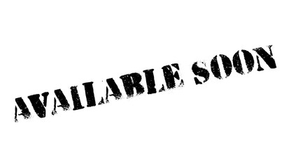 Available soon stamp. Grunge design with dust scratches. Effects can be easily removed for a clean, crisp look. Color is easily changed.