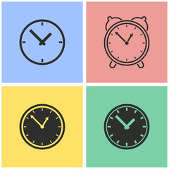 Clock icon set.