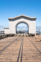 The ship through the arch, San Francisco, California