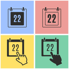 Calendar icon set.