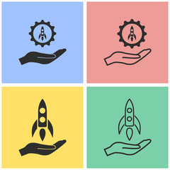 Start up icon set.