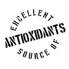Excellent source of antioxidants stamp. Grunge design with dust scratches. Effects can be easily removed for a clean, crisp look. Color is easily changed.