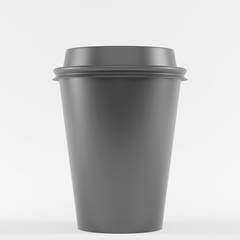 mockup cardboard coffee cup, 3D rendering