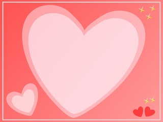 ハート　メッセージカード