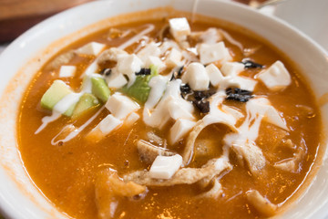 Calamari and Cotija Cheese Soup