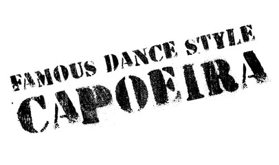 Famous dance style, Capoeira stamp. Grunge design with dust scratches. Effects can be easily removed for a clean, crisp look. Color is easily changed.