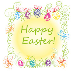 Happy easter Greeting Card.