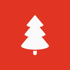 Christmas tree icon. New year and xmas, christmas, winter symbol. Flat design. Stock - Vector illustration