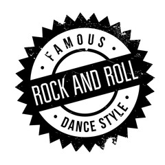 Famous dance style, Rock and Roll stamp. Grunge design with dust scratches. Effects can be easily removed for a clean, crisp look. Color is easily changed.