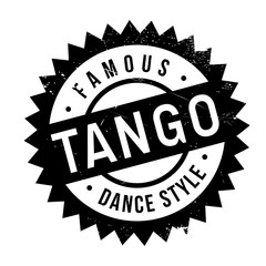 Famous dance style, tango stamp. Grunge design with dust scratches. Effects can be easily removed for a clean, crisp look. Color is easily changed.