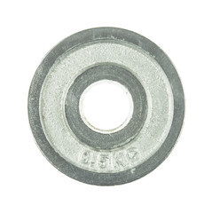 0.5 Kg steel weight plate on white