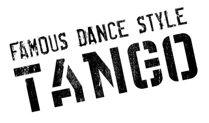 Famous dance style, tango stamp. Grunge design with dust scratches. Effects can be easily removed for a clean, crisp look. Color is easily changed.
