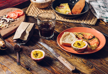 Coffee, Scrambled Eggs and Passion Fruit