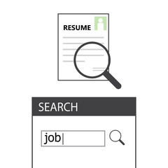 vector illustration of job search