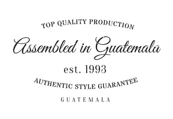 Assembled in Guatemala rubber stamp. Grunge design with dust scratches. Effects can be easily removed for a clean, crisp look. Color is easily changed.