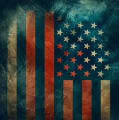 Grunge USA Flag