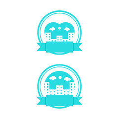 vector illustration of city circle logo design