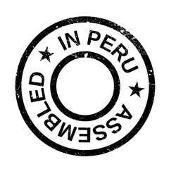 Assembled in Peru rubber stamp. Grunge design with dust scratches. Effects can be easily removed for a clean, crisp look. Color is easily changed.
