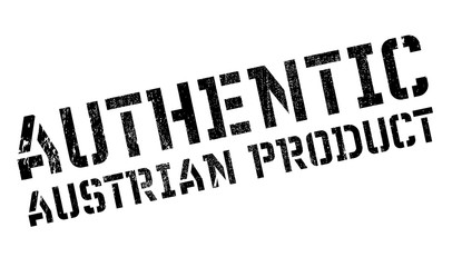 Obraz premium Authentic austrian product stamp. Grunge design with dust scratches. Effects can be easily removed for a clean, crisp look. Color is easily changed.