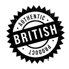 Obraz premium Authentic british product stamp. Grunge design with dust scratches. Effects can be easily removed for a clean, crisp look. Color is easily changed.