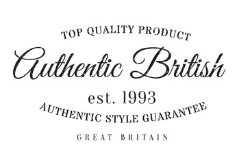 Authentic british product stamp. Grunge design with dust scratches. Effects can be easily removed for a clean, crisp look. Color is easily changed.