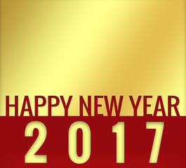 Happy New Year Gold and Red color 
