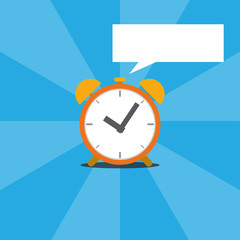 vector illustration of alarm clock flat design