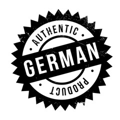 Authentic german product stamp. Grunge design with dust scratches. Effects can be easily removed for a clean, crisp look. Color is easily changed.