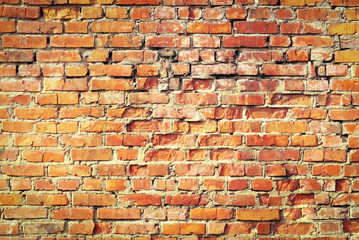 Background of old vintage brick wall