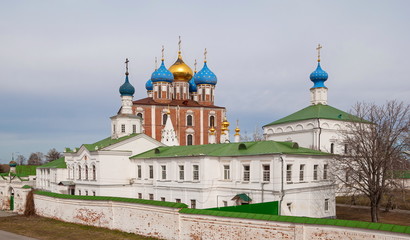 View of the Kremlin and the ancient Transfiguration Monastery in Ryazan