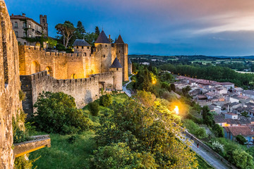 Anochecer en Carcassonne
