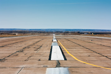 Empty airport runway