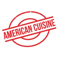 American Cuisine rubber stamp. Grunge design with dust scratches. Effects can be easily removed for a clean, crisp look. Color is easily changed.