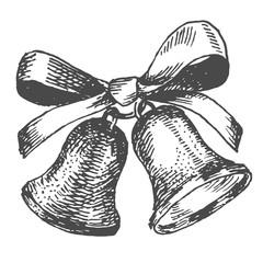 Set of Christmas and New Year decoration with bell