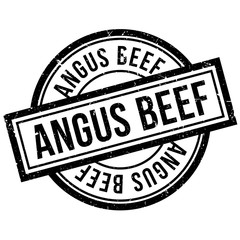 Angus Beef rubber stamp. Grunge design with dust scratches. Effects can be easily removed for a clean, crisp look. Color is easily changed.