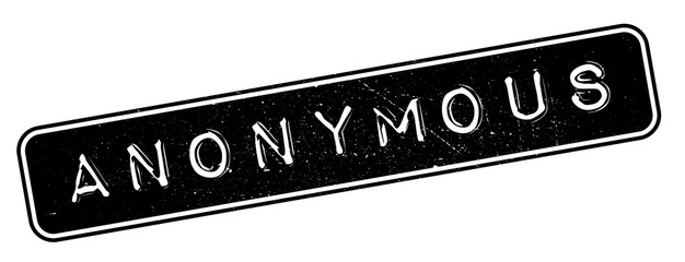 Fototapeta premium Anonymous rubber stamp. Grunge design with dust scratches. Effects can be easily removed for a clean, crisp look. Color is easily changed.